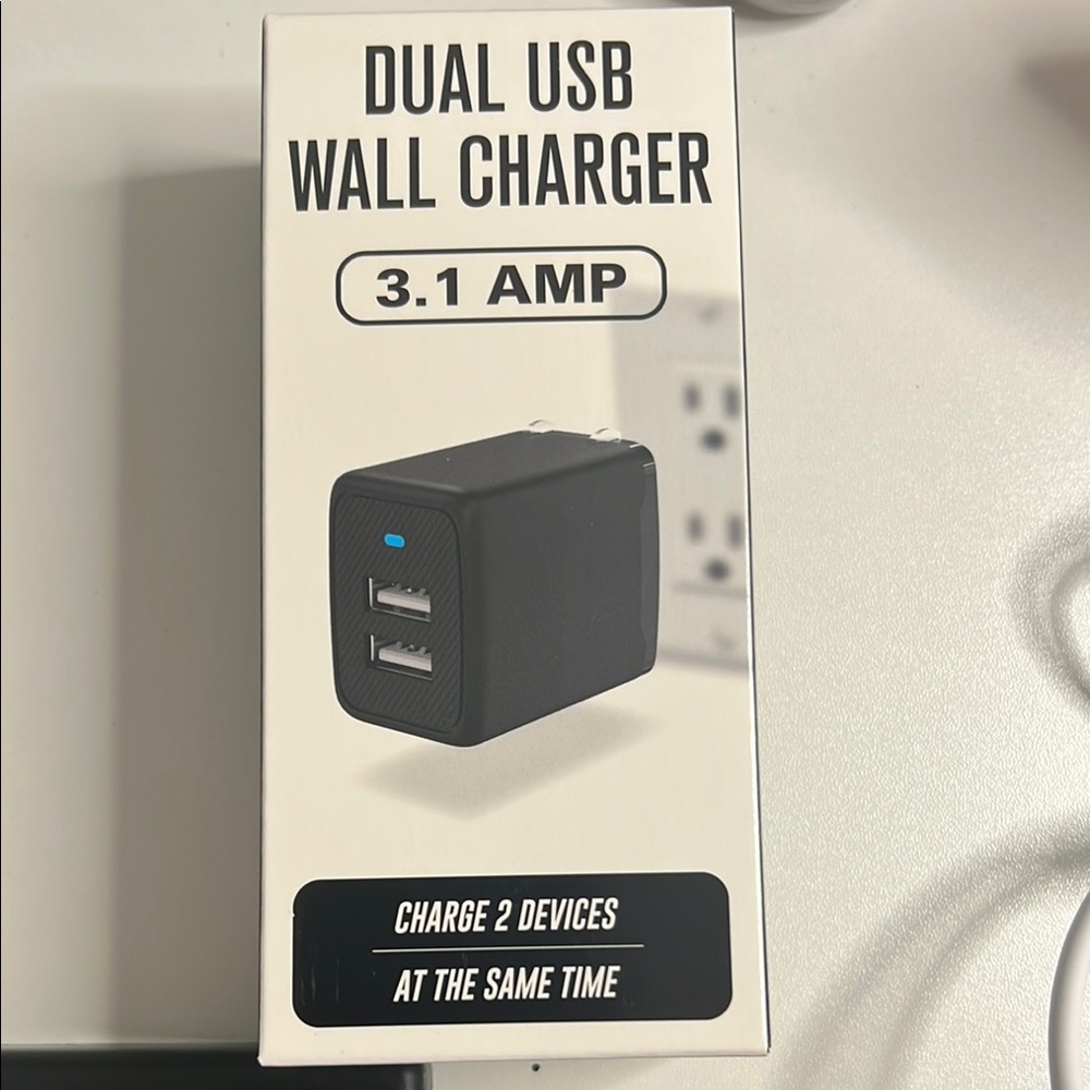 Dual USB Wall Charger - Black